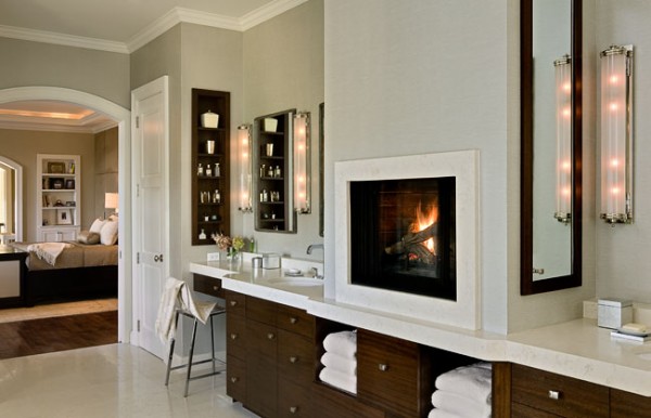 Master Bath with Gas Fireplace