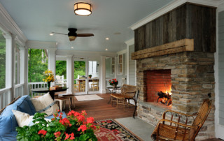 Screened Porch With Fireplace