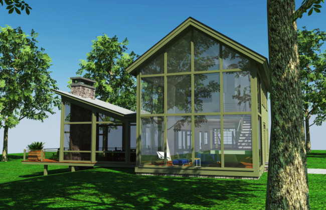 Modern Guest House With Screened Porch