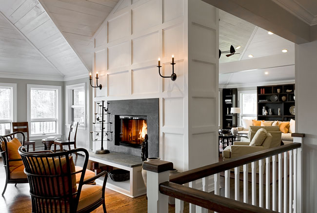 Grey Walls and Fireplace Surround