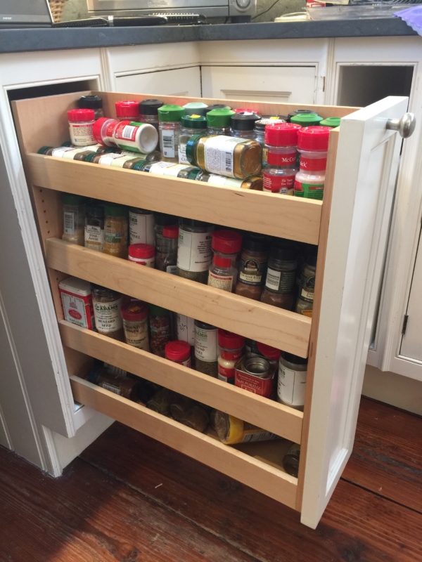 Overfull Spice Drawer Before