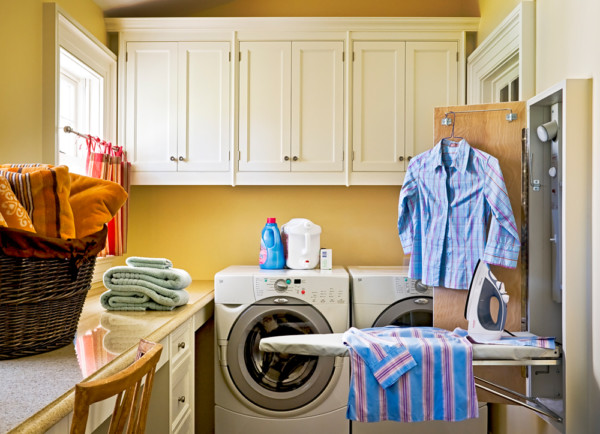 Laundry Room With Ironing Board