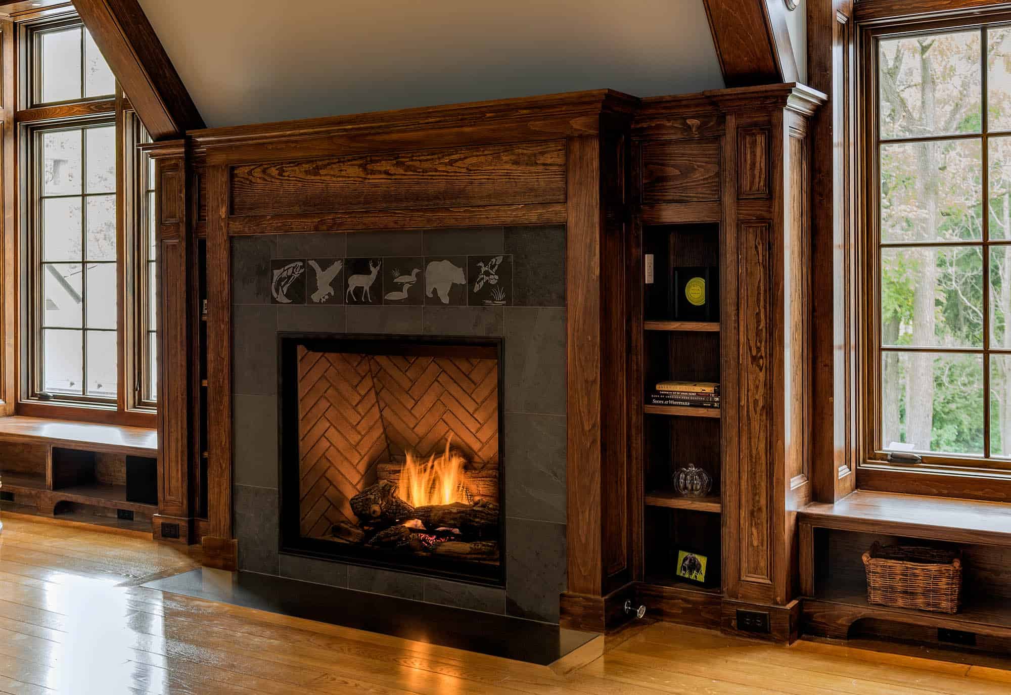 Adirondack Style Fireplace