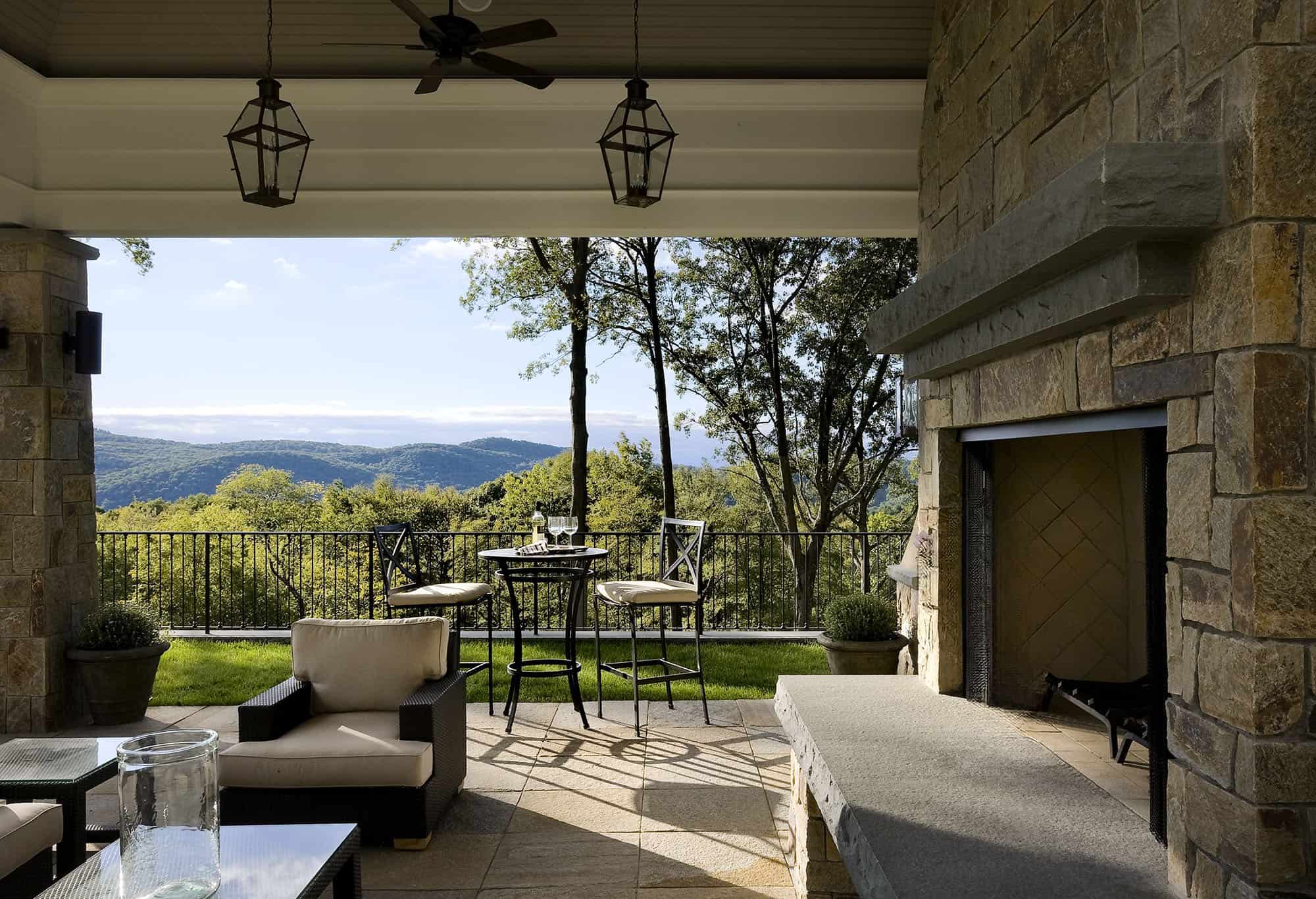 Outdoor Fireplace With A View