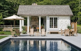 Pool House With Fireplace